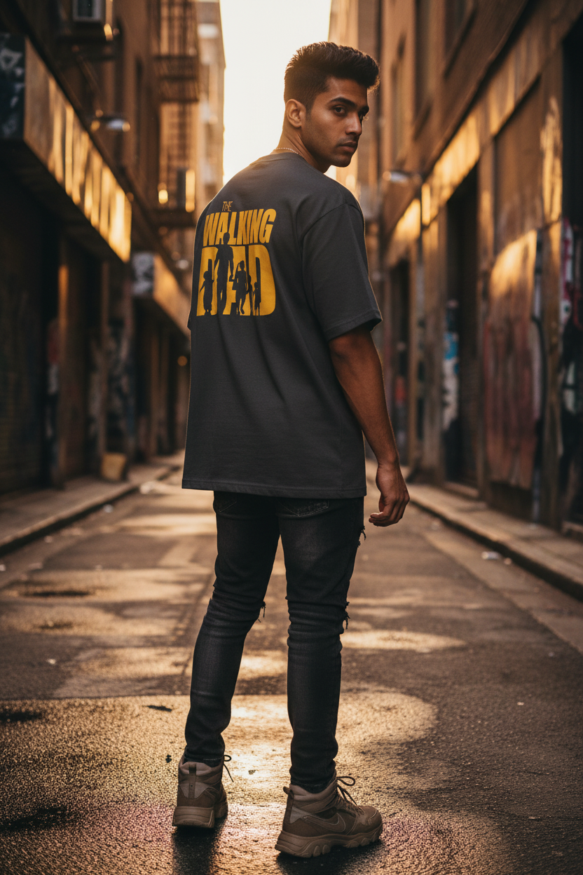 The Walking Dad – Oversized Graphic T-Shirt
