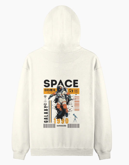 Space Cosmic- Pullover Hoodie hoodie regular fit cotton fabric heavyweight fabric detail view by HAViT Apparel