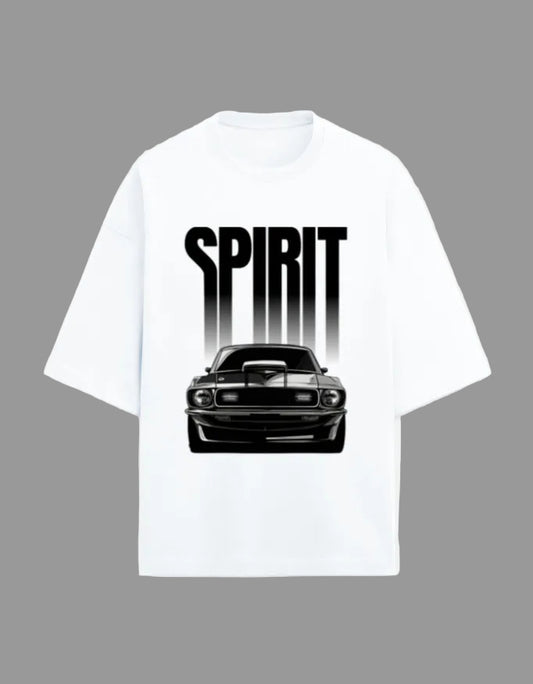 Midnight Sprint Oversized Terry Tshirt oversized fit cotton fabric heavyweight fabric graphic print detail view by HAViT Apparel