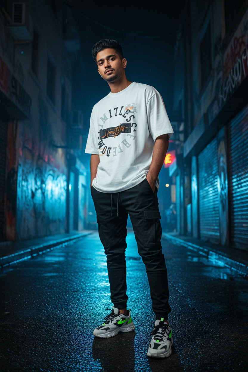 Limitless Edge – Streetwear Edition Oversized T-Shirt