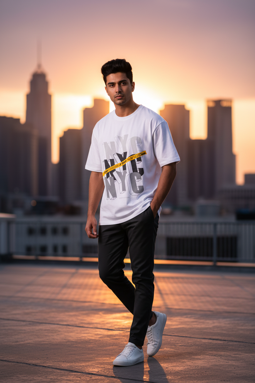 NYC Hustle – Oversized Streetwear T-Shirt