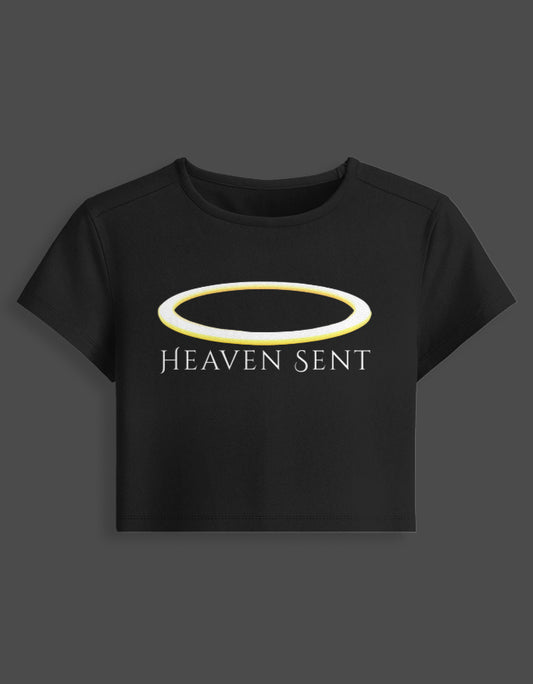Heaven Sent Baby Tee cotton fabric heavyweight fabric detail view by HAViT Apparel