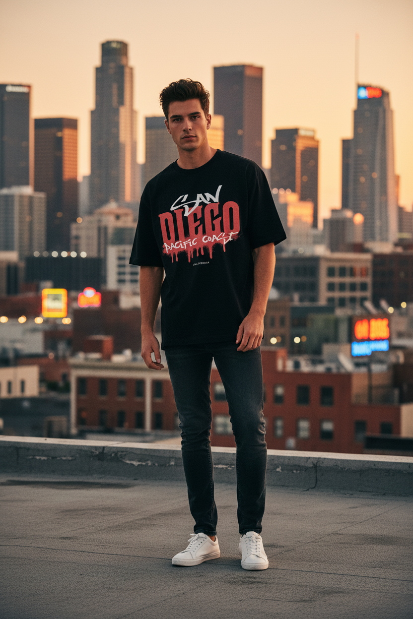San Diego – Pacific Coast Drip Oversized T-Shirt