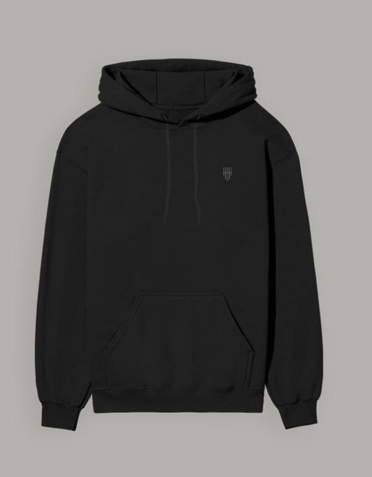 Unisex Dark Hoodie regular fit cotton fabric heavyweight fabric detail view by HAViT Apparel