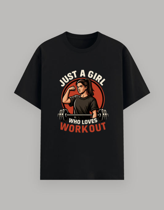 Girl Power Basic Workout Tee t-shirt cotton fabric detail view by HAViT Apparel