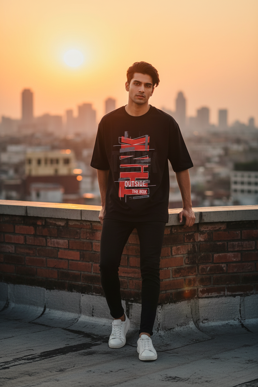 Think Outside the Box – Oversized Street Tee