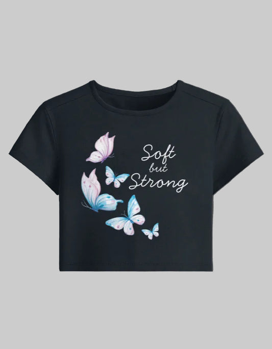 Strong Energy Baby Tee cotton fabric heavyweight fabric detail view by HAViT Apparel