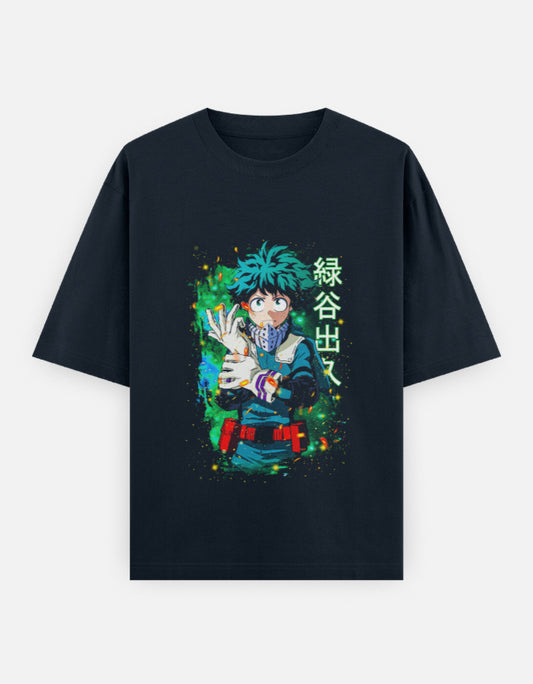 Anime Oversized Classic T-Shirt t-shirt oversized fit cotton fabric heavyweight fabric detail view by HAViT Apparel