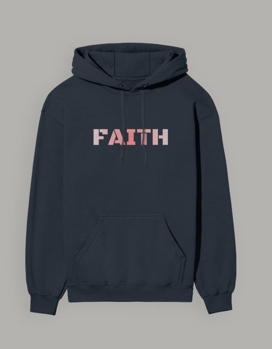 FAITH Hoodie hoodie regular fit cotton fabric heavyweight fabric printed design detail view by HAViT Apparel
