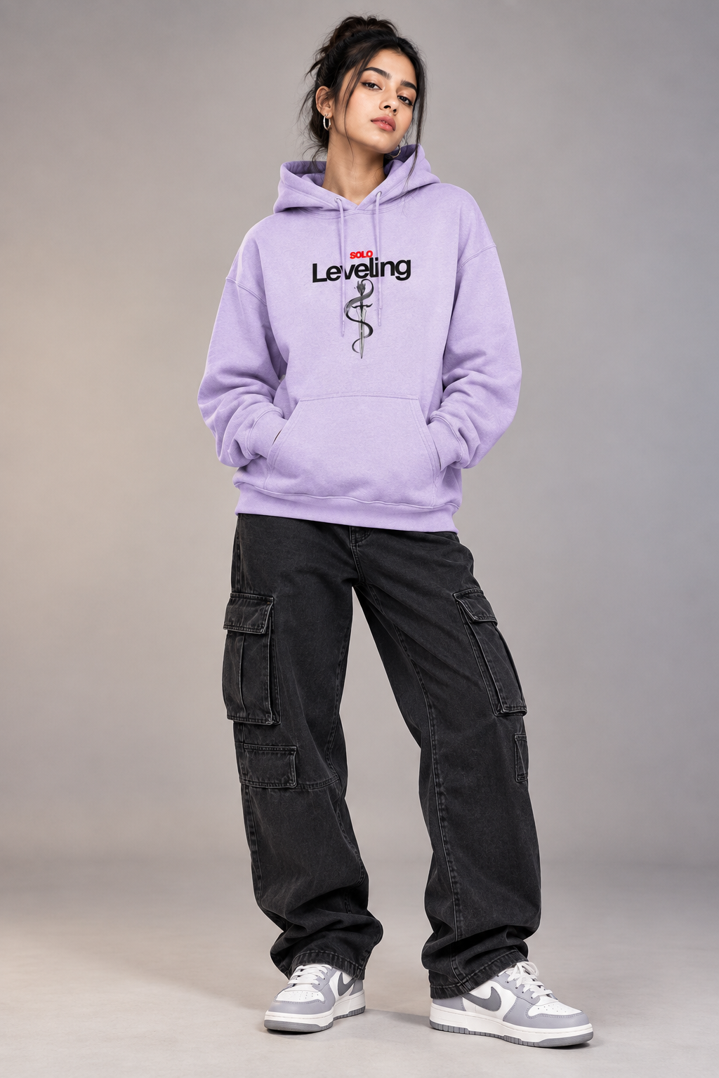 Solo Leveling Sword Print Hoodie
