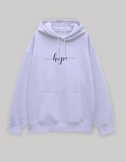 HOPE Oversized Hoodie – Minimal Uplift Edition hoodie oversized fit cotton fabric heavyweight fabric printed design detail view by HAViT Apparel