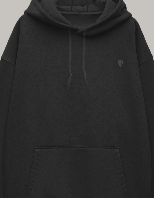 HAViT Crest Oversized Hoodie hoodie oversized fit cotton fabric heavyweight fabric detail view by HAViT Apparel