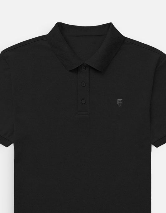 Classic Men's Polo t-shirt regular fit cotton fabric heavyweight fabric detail view by HAViT Apparel