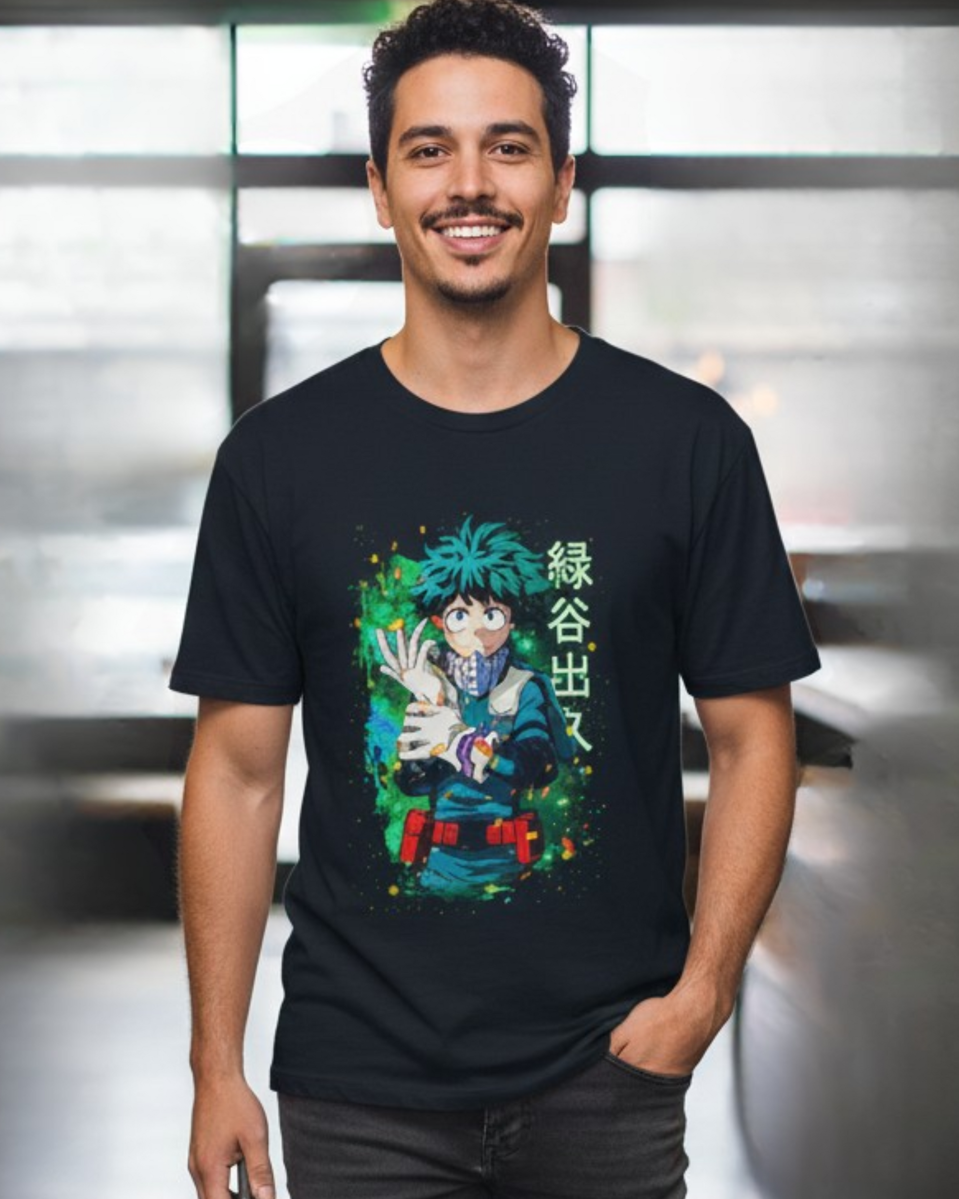 Anime Oversized Classic T-Shirt t-shirt oversized fit cotton fabric heavyweight fabric detail view by HAViT Apparel