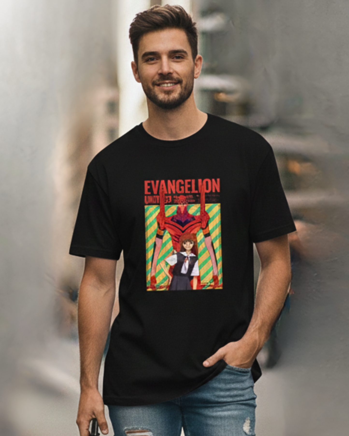 Anime Oversized Classic T-Shirt t-shirt oversized fit cotton fabric heavyweight fabric detail view by HAViT Apparel