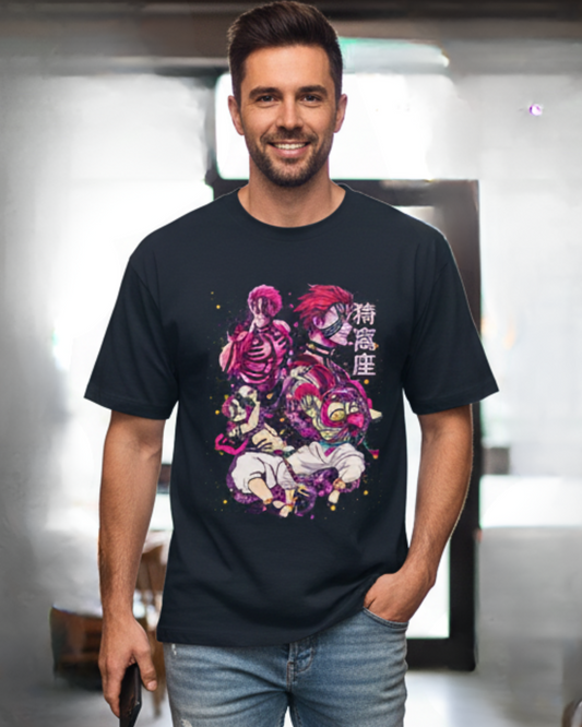 Anime Oversized Classic T-Shirt t-shirt oversized fit cotton fabric heavyweight fabric detail view by HAViT Apparel