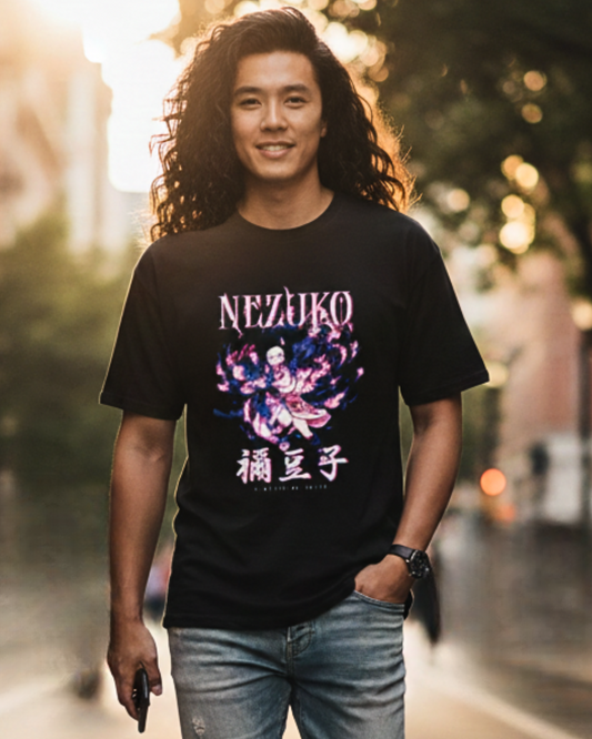 Anime Oversized Classic T-Shirt t-shirt oversized fit cotton fabric heavyweight fabric detail view by HAViT Apparel