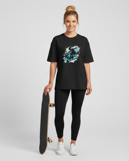 Hustle Motion Oversized Terry T-Shirt