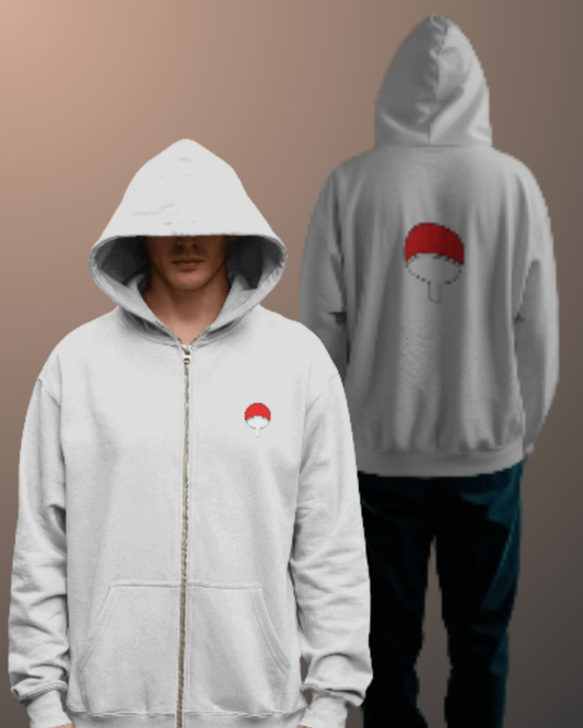 Anime Zip Hoodie hoodie regular fit cotton fabric heavyweight fabric printed design anime inspired design detail view by HAViT Apparel