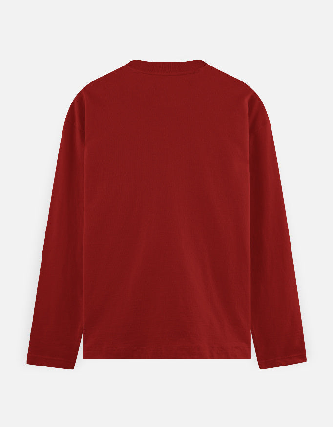 Men's Full Sleeve T-Shirt regular fit cotton fabric heavyweight fabric detail view by HAViT Apparel