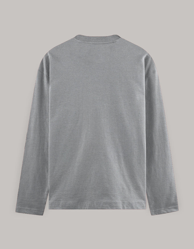 Full Sleeve T-Shirt regular fit cotton fabric heavyweight fabric detail view by HAViT Apparel