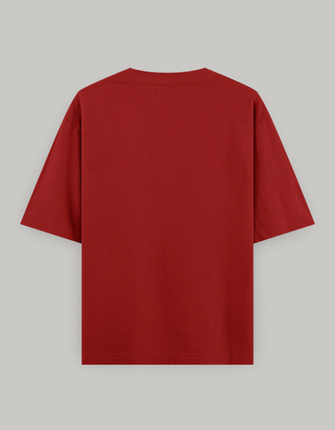 Nature Balance Oversized Women’s T-Shirt t-shirt oversized fit cotton fabric heavyweight fabric printed design detail view by HAViT Apparel