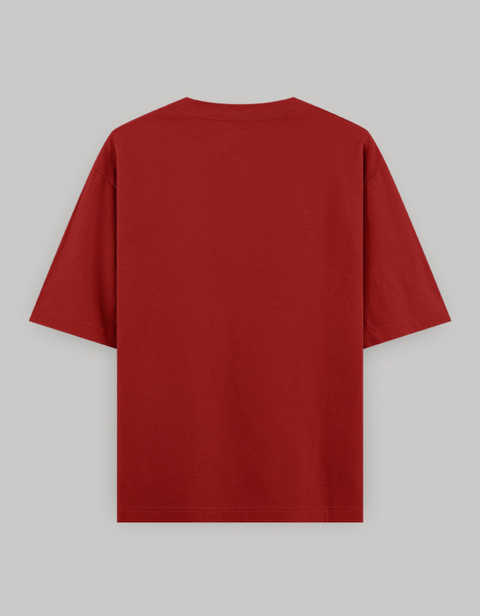 Untamed Soul Oversized Cotton T-Shirt t-shirt oversized fit cotton fabric heavyweight fabric printed design detail view by HAViT Apparel