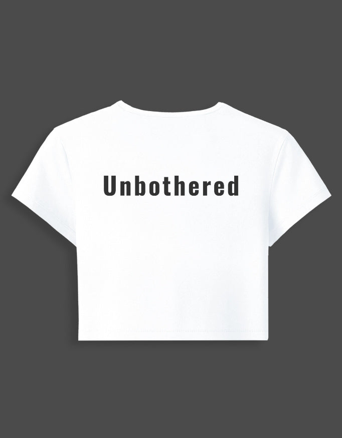 Unbothered Baby Tee – Calm Energy cotton fabric heavyweight fabric detail view by HAViT Apparel