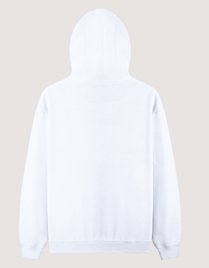 White hoodie on a beige background