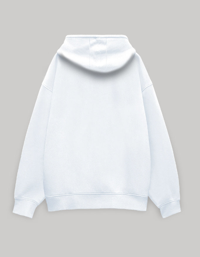 HOPE Oversized Hoodie – Minimal Uplift Edition hoodie oversized fit cotton fabric heavyweight fabric printed design detail view by HAViT Apparel