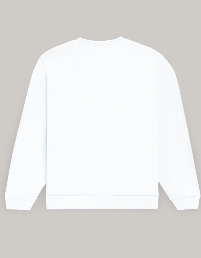 Men’s Regular Fit Sweatshirt – Perspective Text Dark Edition sweatshirt regular fit cotton fabric heavyweight fabric printed design detail view by HAViT Apparel