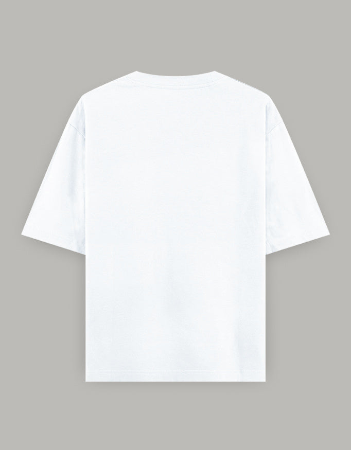 Pure Heart Embroidered Oversized Tee t-shirt oversized fit cotton fabric heavyweight fabric embroidered design detail view by HAViT Apparel