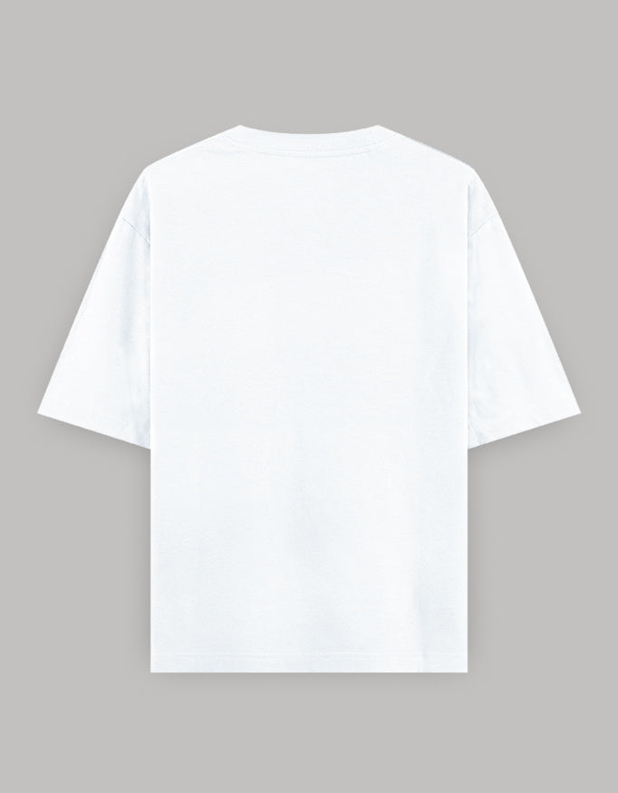 Mindful Living Oversized Cotton T-Shirt t-shirt oversized fit cotton fabric heavyweight fabric printed design detail view by HAViT Apparel