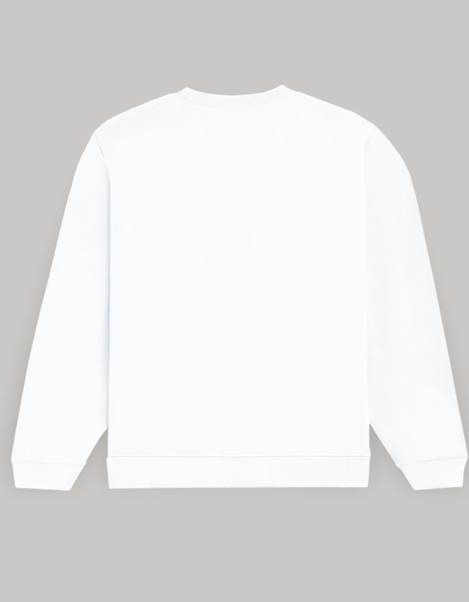Women’s Regular Fit Sweatshirt with Elegant Outline Face Print-Dark Edition sweatshirt regular fit cotton fabric heavyweight fabric graphic print detail view by HAViT Apparel