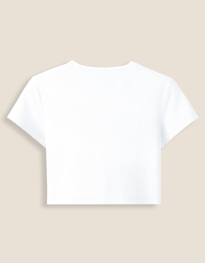 Baby Tee cotton fabric heavyweight fabric detail view by HAViT Apparel