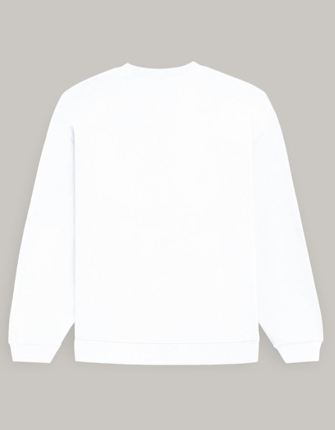 Women’s Oversized Sweatshirt – You Are Enough Graphic sweatshirt oversized fit cotton fabric heavyweight fabric graphic print detail view by HAViT Apparel