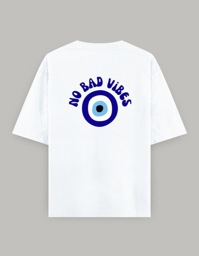 Protected Energy Oversized Women’s T-Shirt t-shirt oversized fit cotton fabric heavyweight fabric printed design detail view by HAViT Apparel