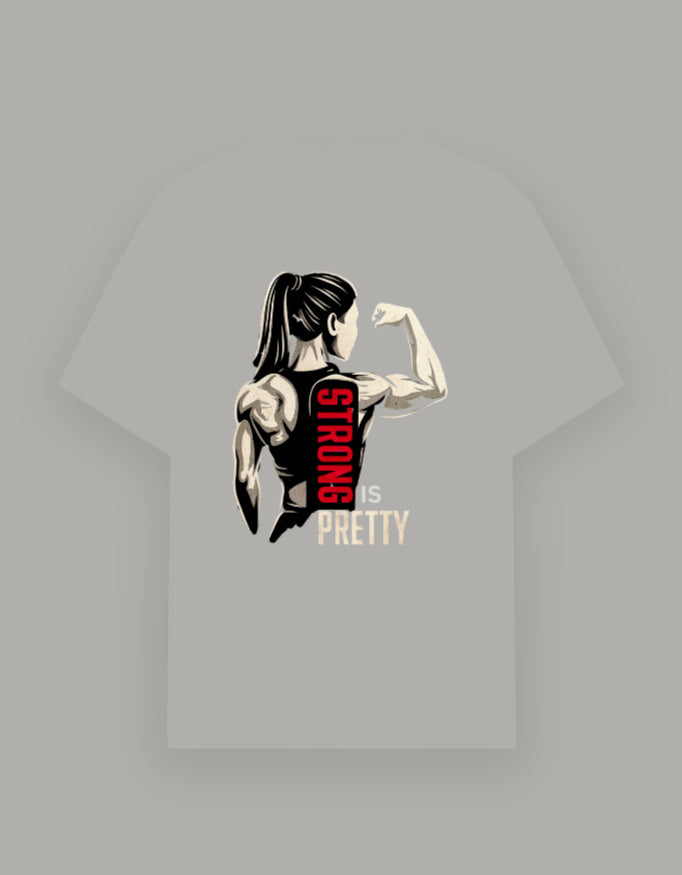 Pretty Strong Basic Tee t-shirt cotton fabric detail view by HAViT Apparel