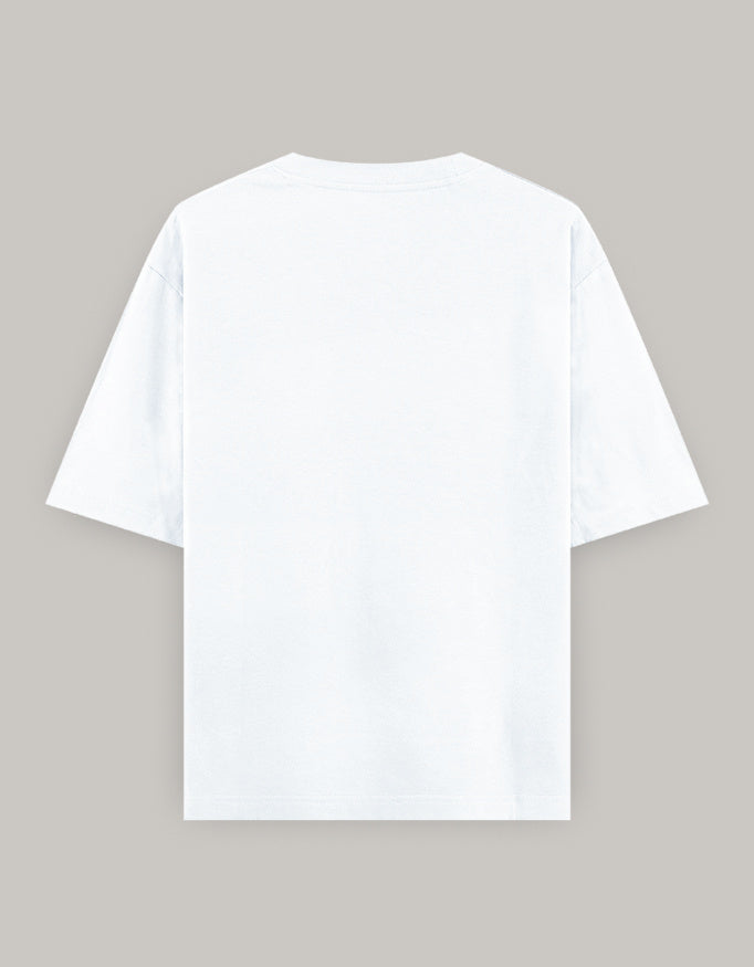 Soft Bloom Embroidered Women’s Tee t-shirt oversized fit cotton fabric heavyweight fabric embroidered design detail view by HAViT Apparel