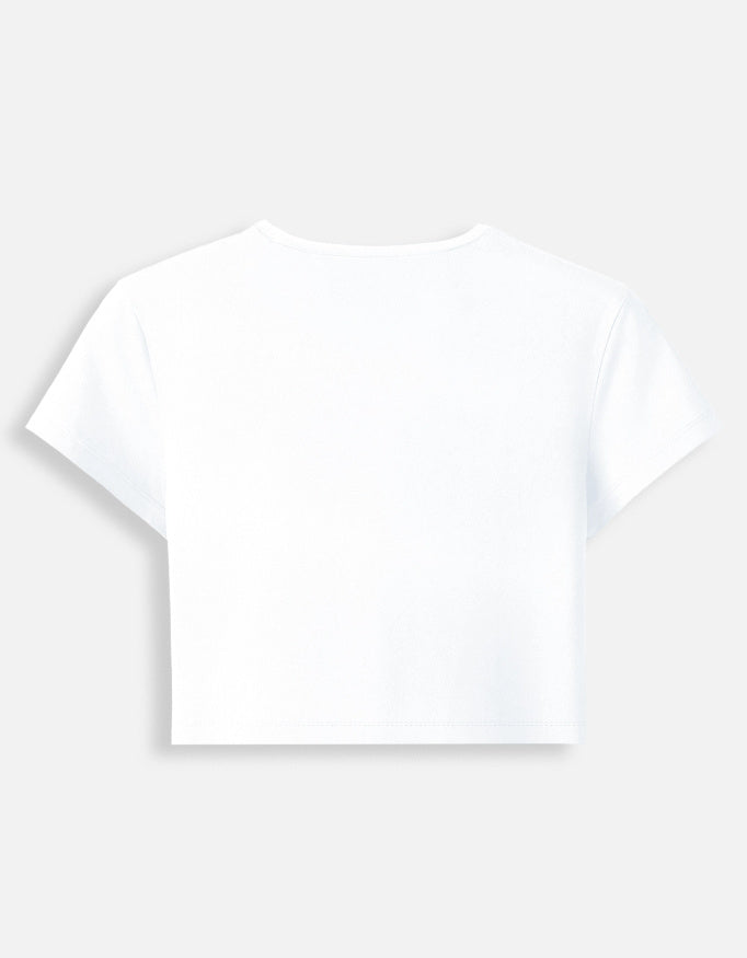 Butterfly Core Baby Tee cotton fabric heavyweight fabric detail view by HAViT Apparel