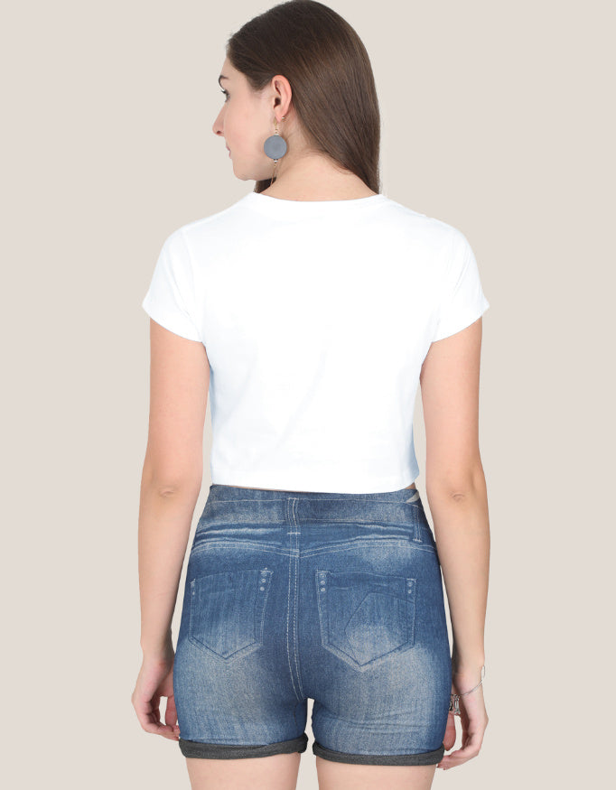 Crop Top cotton fabric heavyweight fabric detail view by HAViT Apparel