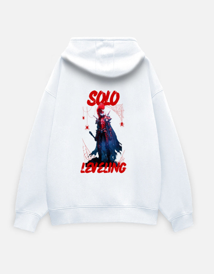 Anime Oversized Hoodie hoodie oversized fit cotton fabric heavyweight fabric printed design anime inspired design detail view by HAViT Apparel