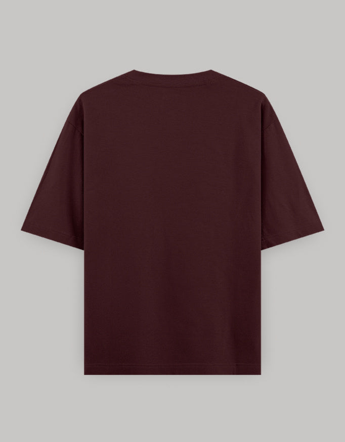 Muscle Hustle Oversize Dark Edition Tee oversized fit printed design detail view by HAViT Apparel