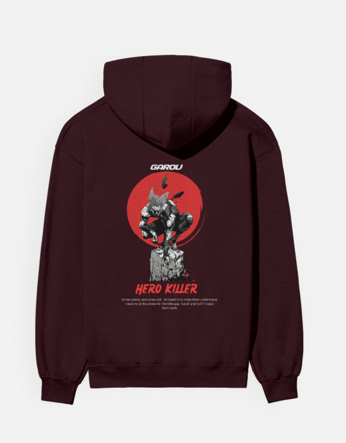 Anime Hoodie hoodie regular fit cotton fabric heavyweight fabric graphic print printed design anime inspired design detail view by HAViT Apparel