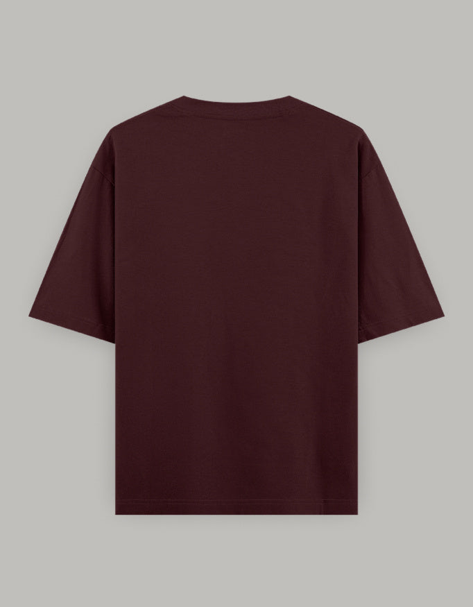 Transformation Statement Oversized Tee t-shirt oversized fit cotton fabric heavyweight fabric graphic print printed design detail view by HAViT Apparel