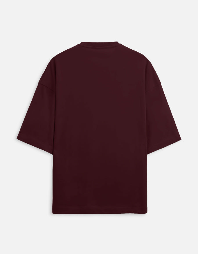 Midnight Muscle Frontline Oversized Terry Tshirt oversized fit cotton fabric heavyweight fabric graphic print printed design detail view by HAViT Apparel