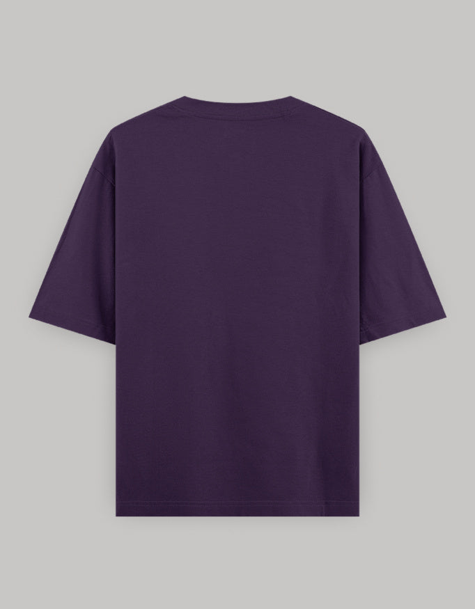 Muscle Hustle Oversize Dark Edition Tee oversized fit printed design detail view by HAViT Apparel