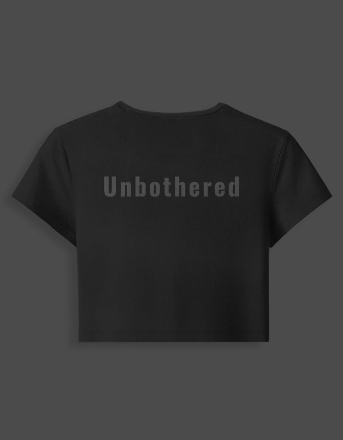 Unbothered Baby Tee – Calm Energy cotton fabric heavyweight fabric detail view by HAViT Apparel