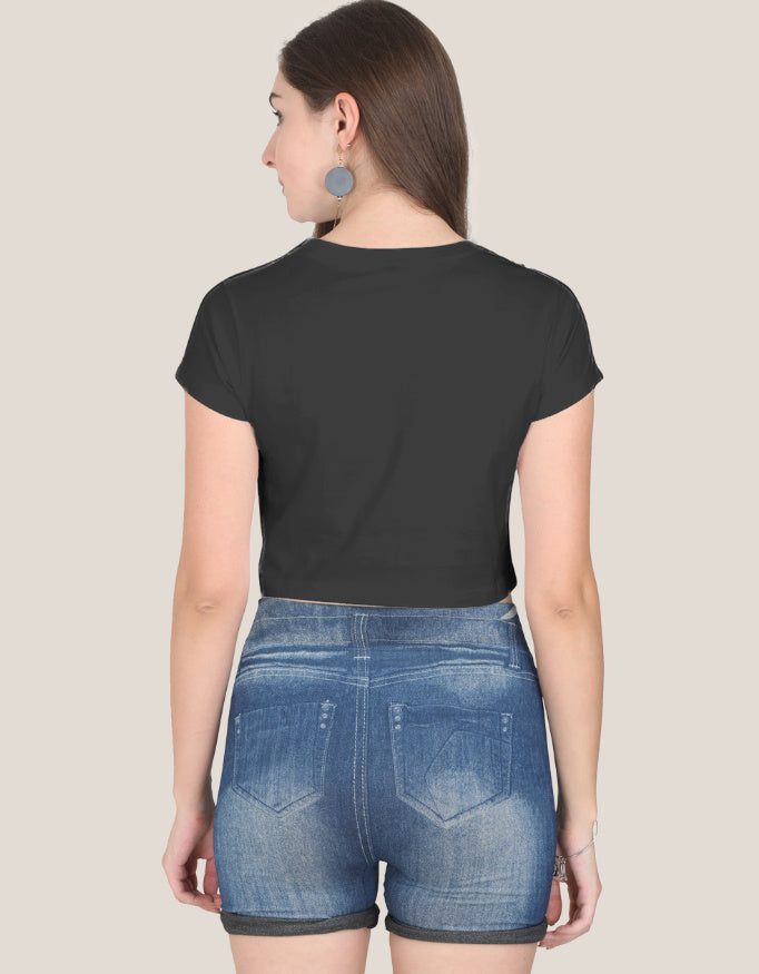 Crop Top cotton fabric heavyweight fabric detail view by HAViT Apparel
