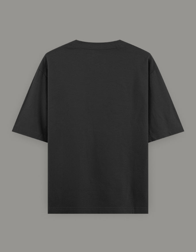 Bold Beast Mode Classic Oversize tee t-shirt oversized fit printed design detail view by HAViT Apparel
